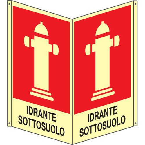 Bifacciale verticale Luminescente - idrante sottosuolo,