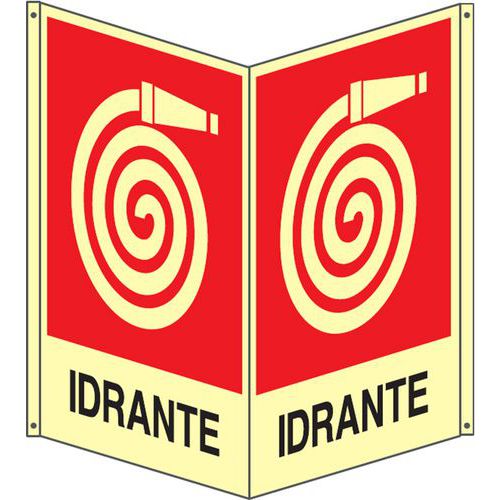 Bifacciale antincendio verticale Luminescente idrante120x145,