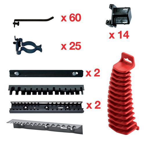 Kit di ganci e supporti per armadio 502 A2 (106 pz),