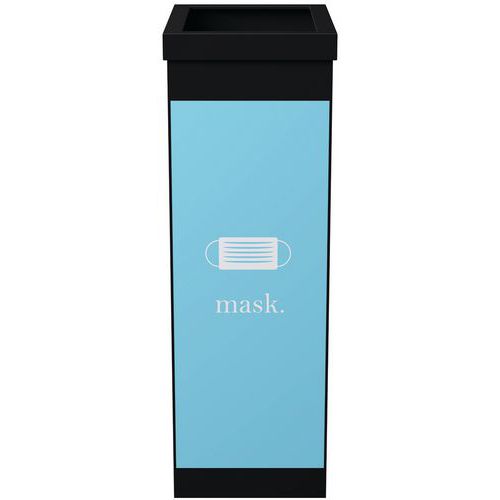Pattumiera per raccolta differenziata per mascherine - Blu,