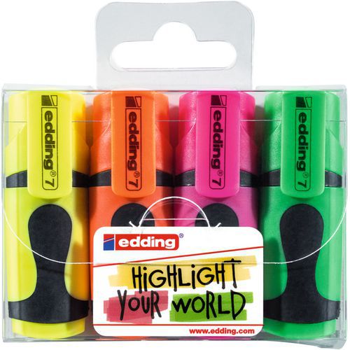 Edding Mini Evidenziatore Neon Colori Assortiti,