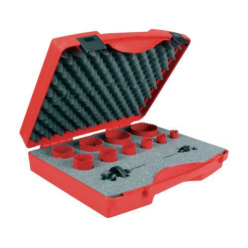 Assortimento di 10 seghe a tazza bimetalliche,