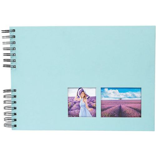 Album foto a spirale 50 pagine nero da 32 x 22 cm Milano verde,