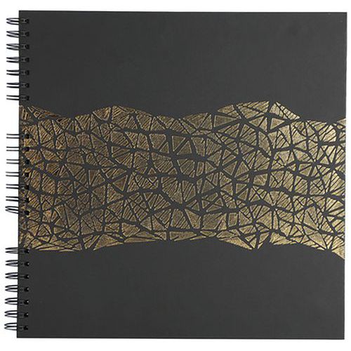 Album foto a spirale da 60 pagine nero 32 x 32 cm Milano mimetico,