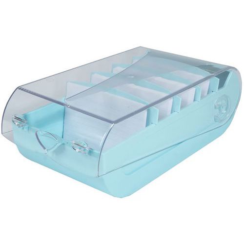 Schedario formato A8 verde pastello,