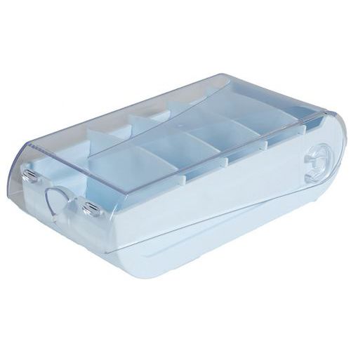 Schedario formato A7 blu pastello,