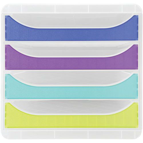 Modulo di archiviazione 4 cassetti chromaline colori assortiti,