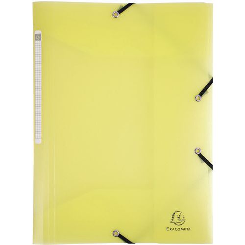 Cartelletta con elastici in polipropilene giallo A4,