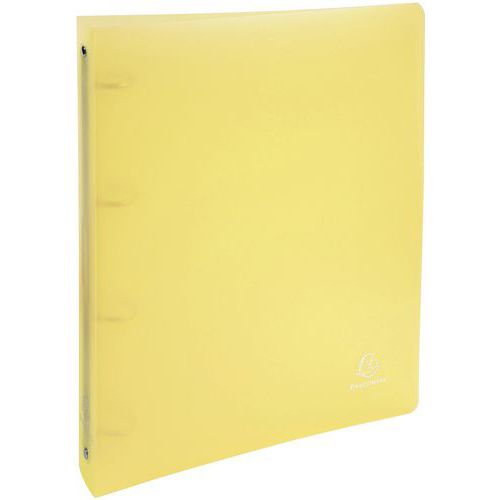 Raccoglitore 4 anelli in polipropilene A4 maxi giallo,