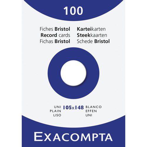Confezione da 100 schede a tinta unita non perforate, dimensioni 105 x 148 mm,