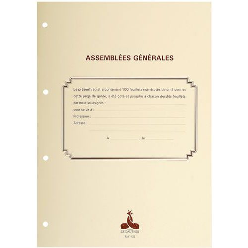 Ricarica 297 x 210 da 100 fogli per assemblee generali,