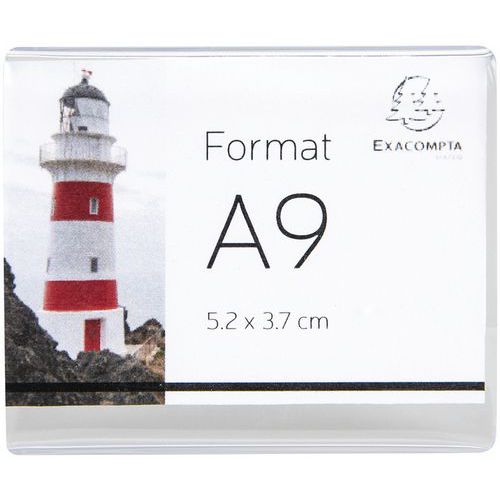 Set di 10 porta-etichette orizzontali 52 x 37 mm (A9),