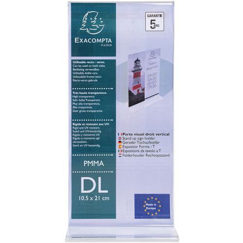 Portadépliant verticale dritto DL,