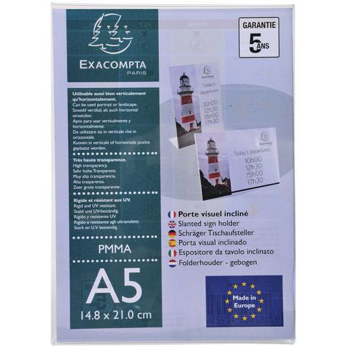 Portadépliant inclinato A5,