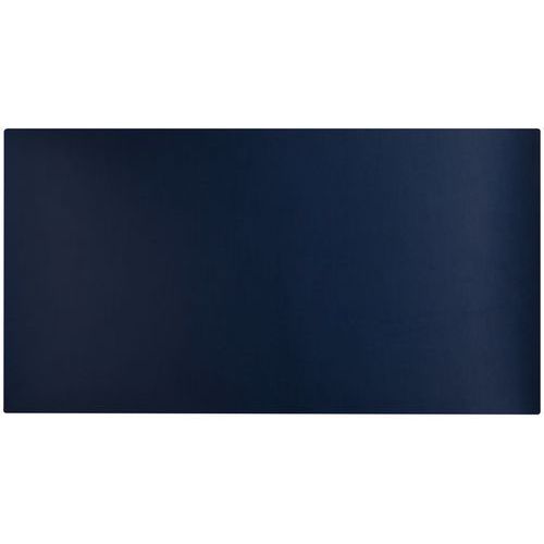 Tappetino in morbida ecopelle 35 x 60 cm blu marino/celeste,