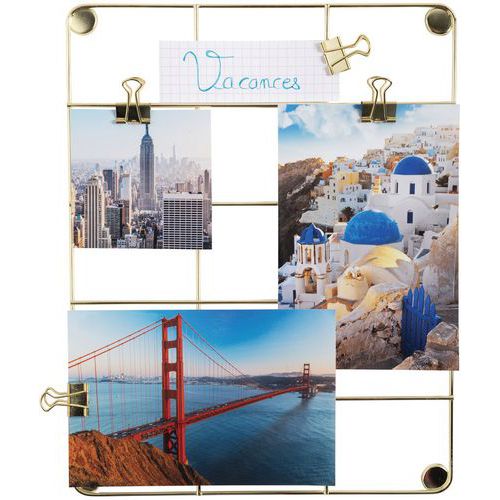 Lavagna foto metallica dorata da 217 x 281 mm,