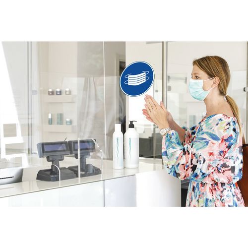 Cartello Con Simbolo E Testo | M016| Mascherina Obbligatoria - Foto 14