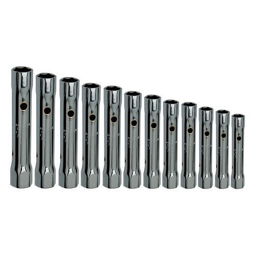 Serie di 12 chiavi a tubo doppie leggere,