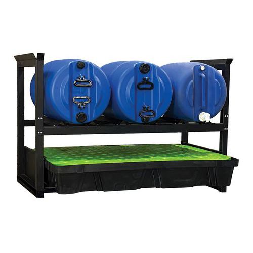 Kit stazione di travaso fusti - con vasca grigliata in PE,