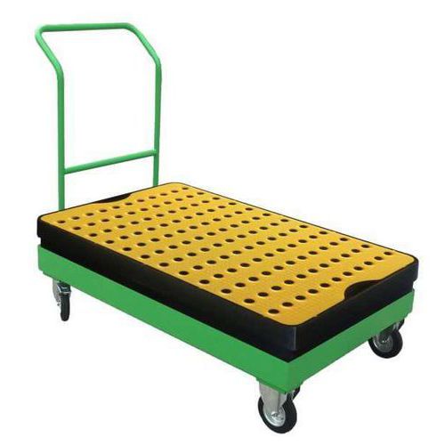 Piattaforma contenimento in PE 60L con griglia - carrellata,