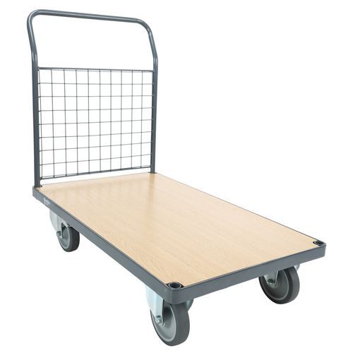 Carrello con sponde a griglia 1083x613mm-500kg-Ruote TPR,