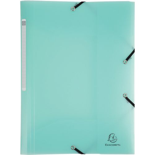 Cartelletta con elastici in polipropilene verde pastello A4,