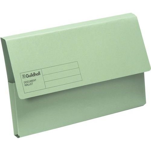 Cartelletta con tasca riciclata verde,