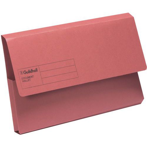 Cartelletta con tasca riciclata rosso,