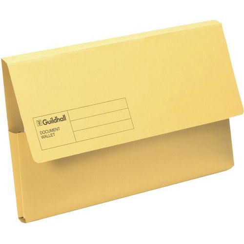 Cartelletta con tasca riciclata giallo,