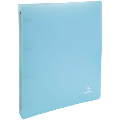 Raccoglitore 4 anelli in polipropilene A4 maxi blu pastello,