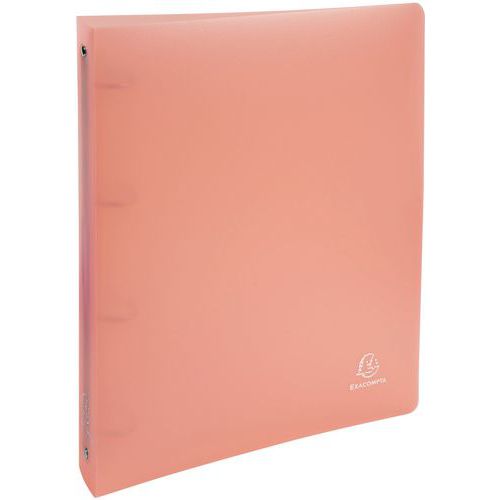 Raccoglitore 4 anelli in polipropilene A4 maxi corallo,