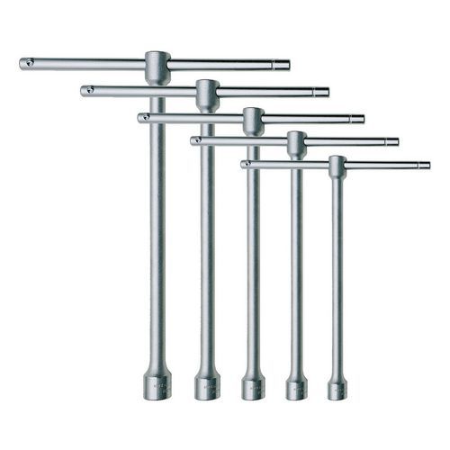 Serie di 5 chiavi a T semplici con bocca esagonale,