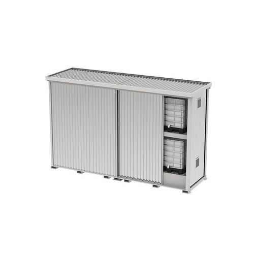 Container 8 IBC con vasca - lamiera grecata zincata,