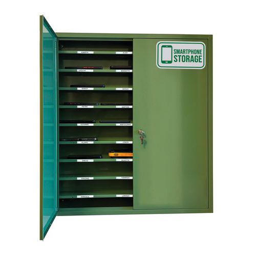 Armadio portacellulari SMARTY BOX verde,