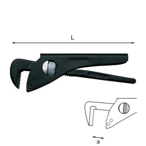 Giratubi modello leggero con ganasce a 90°,