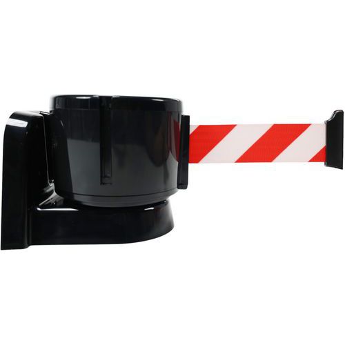 Avvolgitore a muro magnetico con nastro 12m-Rosso e bianco,