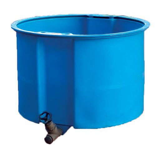 Vasca circolare in polietilene 500L - con valvola di scarico,