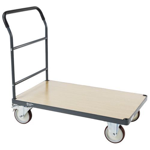 Carrello con sponda fissa 933x513mm-500kg-Ruote PU,