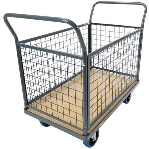 Carrello 4 sponde a griglia 1146x613 mm - 400 kg,