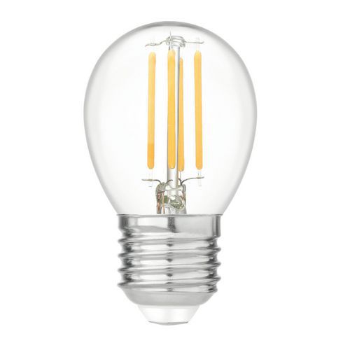 Lampadina a filamento led minisferica P45 4W/470lm E27 4000K,