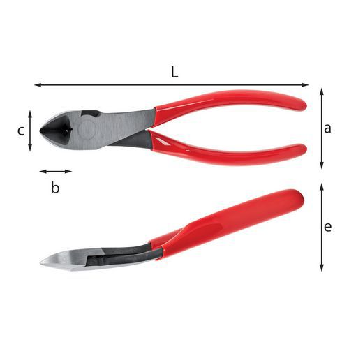 Tronchese per orafi piegato a 30° con tagliente diagonale,