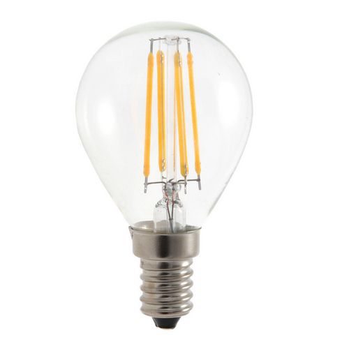 Lampadina a filamento led minisferica P45 4W/470lm E14 4000K,