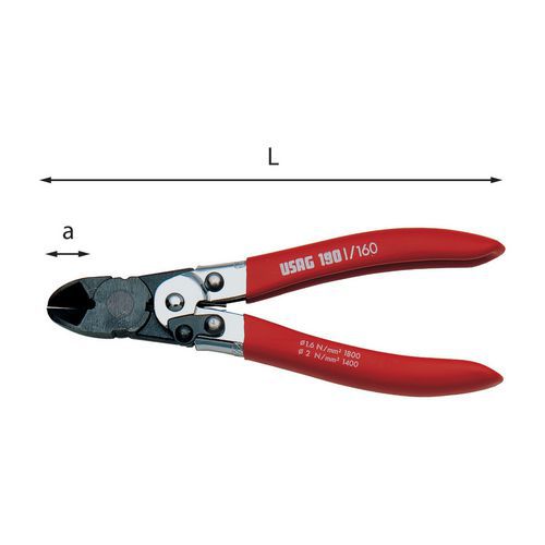 Tronchese a doppia leva a tagliente diagonale,