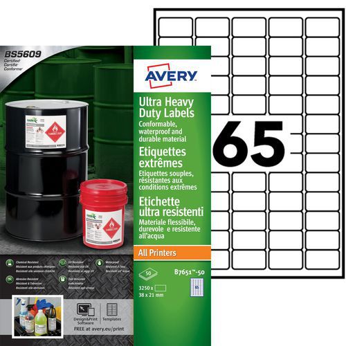 Etichette Bianche Per Indirizzi AVERY Ultragrip™ 99,1x38,1 Mm - Foto 4