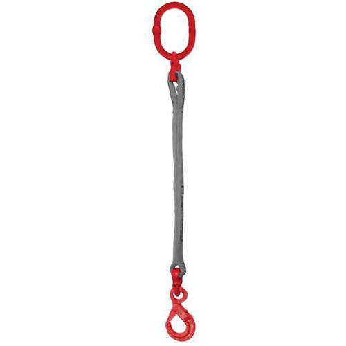 Imbracatura poliestere 1 trefolo gancio linguetta P=5t L=2m,