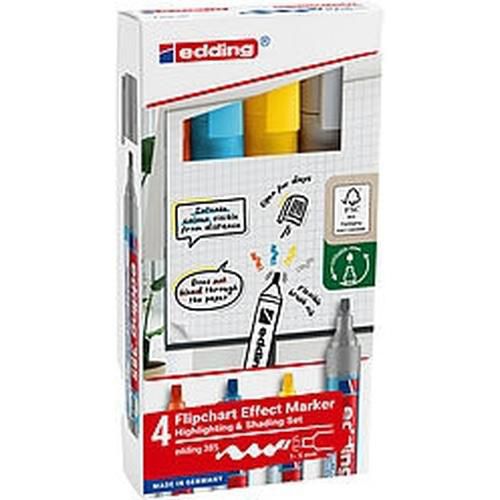 Set 4 pennarelli per cavalletto e-385 - Colori assortiti,