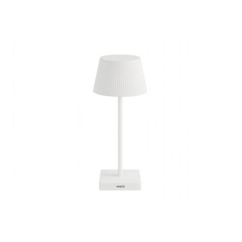 Lampada da tavolo MARGO - diffusore plissettato - bianco,