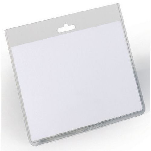 Badge con foratura EURO - 60x90mm - Trasparente,