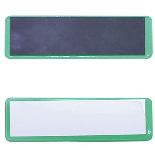 Etichetta magnetica su sfondo verde 30 x 100 mm,