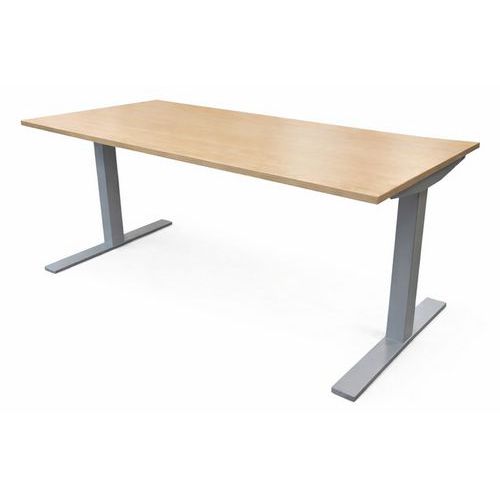 Scrivania diritta semplice - 160 x 80 cm - Rovere chiaro,